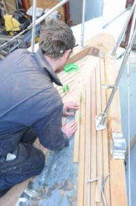 fitting a teak deck