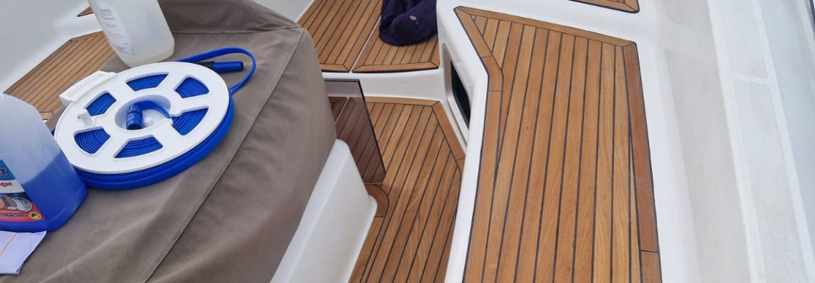 Beautiful New Teak Deck and Toe Rails
